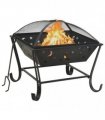 vidaXL Fire Pit with Poker 62 cm XXL Steel