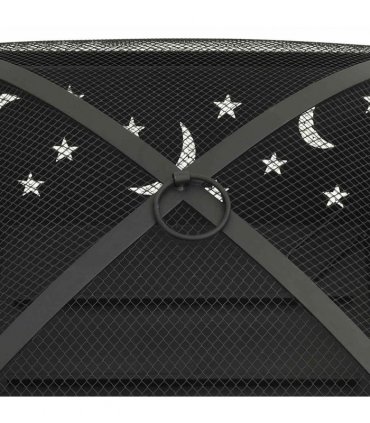 vidaXL Fire Pit with Poker 62 cm XXL Steel