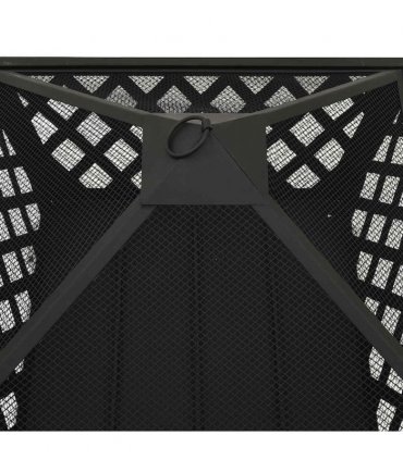 vidaXL Fire Pit with Poker 64 cm XXL Steel