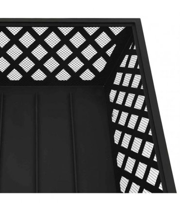 vidaXL Fire Pit with Poker 64 cm XXL Steel