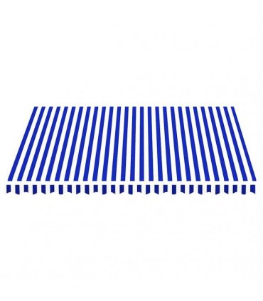 vidaXL Awning Replacement Fabric Blue and White 400x350 cm Polyester