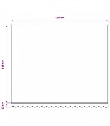 vidaXL Awning Replacement Fabric Blue and White 450x350 cm Polyester