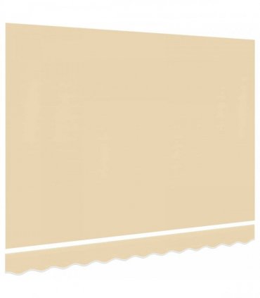 vidaXL Awning Replacement Fabric Cream 400x350 cm Polyester