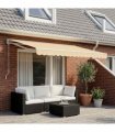 vidaXL Awning Replacement Fabric Cream 450x350 cm Polyester