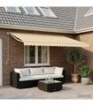vidaXL Awning Replacement Fabric Cream 600x350 cm Polyester