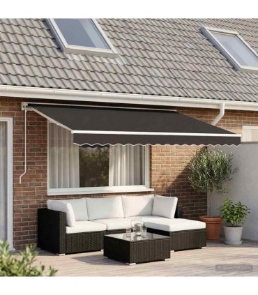 vidaXL Awning Replacement Fabric Anthracite 450x350 cm Polyester