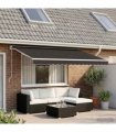 vidaXL Awning Replacement Fabric Anthracite 450x350 cm Polyester