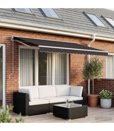 vidaXL Awning Replacement Fabric Anthracite 600x350 cm Polyester