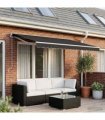 vidaXL Awning Replacement Fabric Anthracite 600x350 cm Polyester