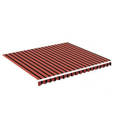 vidaXL Awning Replacement Fabric Orange and Brown 400x350 cm Polyester
