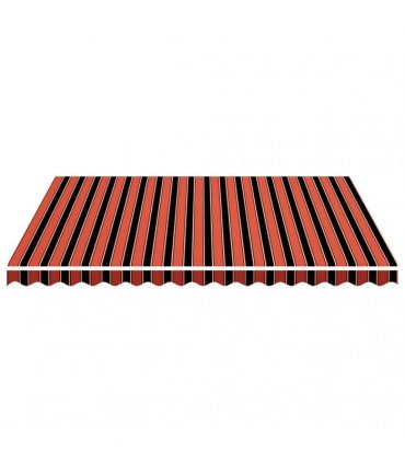 vidaXL Awning Replacement Fabric Orange and Brown 400x350 cm Polyester