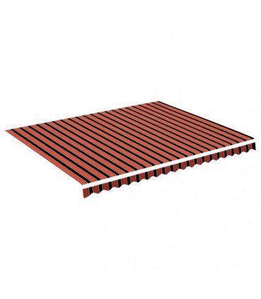 vidaXL Awning Replacement Fabric Orange and Brown 450x350 cm Polyester