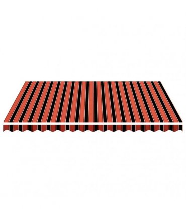 vidaXL Awning Replacement Fabric Orange and Brown 450x350 cm Polyester