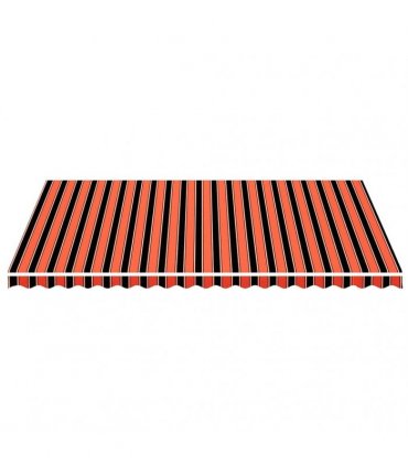 vidaXL Awning Replacement Fabric Orange and Brown 500x350 cm Polyester