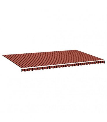 vidaXL Awning Replacement Fabric Orange and Brown 600x350 cm Polyester
