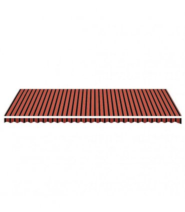 vidaXL Awning Replacement Fabric Orange and Brown 600x350 cm Polyester