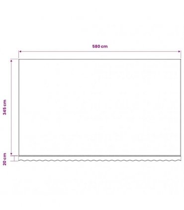 vidaXL Awning Replacement Fabric Orange and Brown 600x350 cm Polyester