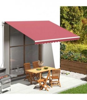 vidaXL Awning Replacement Fabric Burgundy Red 400x300 cm Polyester