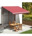 vidaXL Awning Replacement Fabric Burgundy Red 400x350 cm Polyester