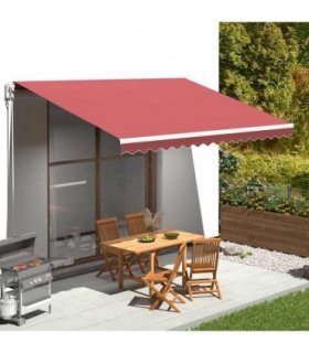 vidaXL Awning Replacement Fabric Burgundy Red 450x300 cm Polyester
