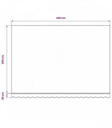 vidaXL Awning Replacement Fabric Burgundy Red 450x300 cm Polyester
