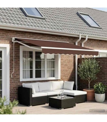 vidaXL Awning Replacement Fabric Brown 300x250 cm Polyester