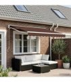 vidaXL Awning Replacement Fabric Brown 350x250 cm Polyester