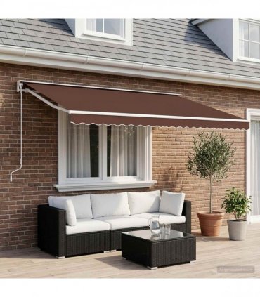 vidaXL Awning Replacement Fabric Brown 600x300 cm Polyester