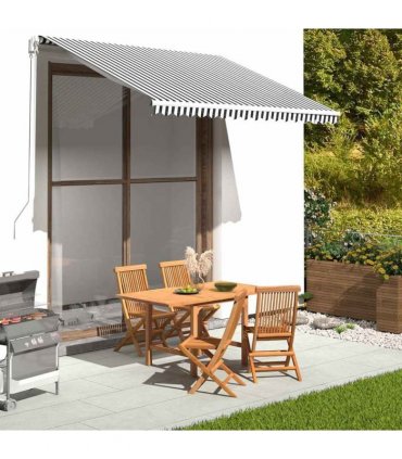 vidaXL Awning Replacement Fabric Anthracite and White 300x250 cm