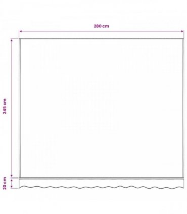 vidaXL Awning Replacement Fabric Anthracite and White 300x250 cm