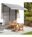 vidaXL Awning Replacement Fabric Anthracite and White 350x250 cm