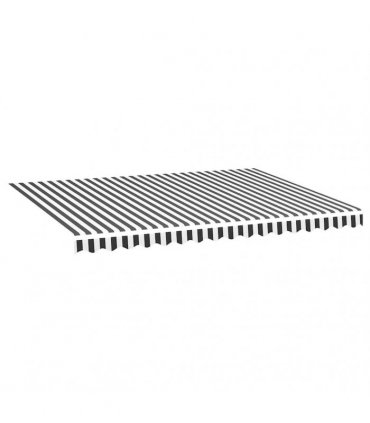 vidaXL Awning Replacement Fabric Anthracite and White 400x300 cm