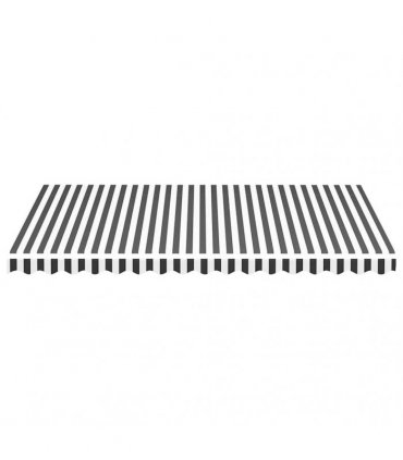 vidaXL Awning Replacement Fabric Anthracite and White 400x300 cm