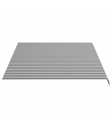 vidaXL Awning Replacement Fabric Anthracite and White 400x300 cm