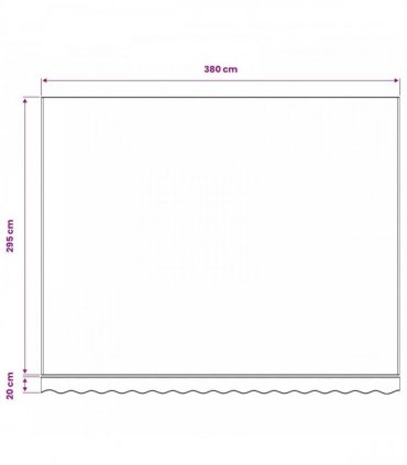 vidaXL Awning Replacement Fabric Anthracite and White 400x300 cm