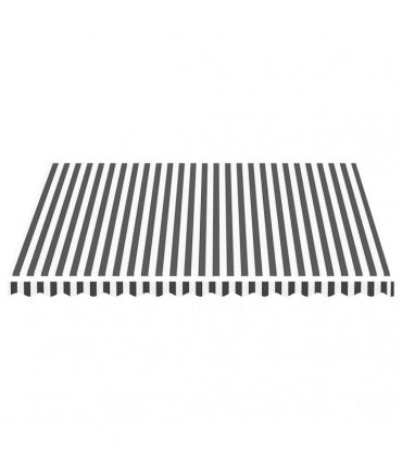vidaXL Awning Replacement Fabric Anthracite and White 400x350 cm