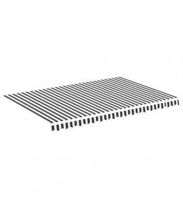 vidaXL Awning Replacement Fabric Anthracite and White 450x300 cm