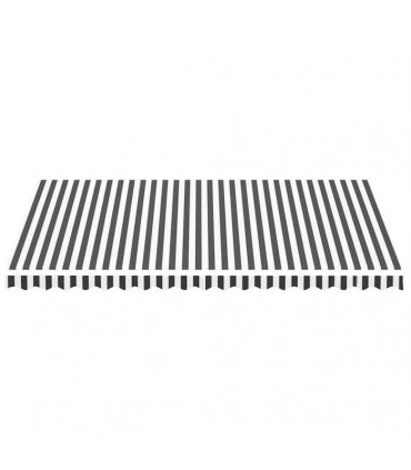 vidaXL Awning Replacement Fabric Anthracite and White 450x300 cm
