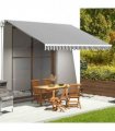 vidaXL Awning Replacement Fabric Anthracite and White 450x350 cm