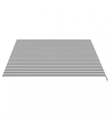 vidaXL Awning Replacement Fabric Anthracite and White 450x350 cm