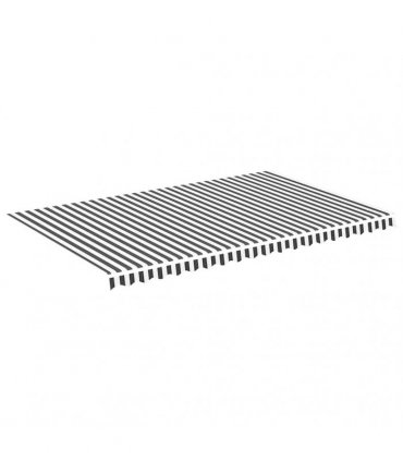 vidaXL Awning Replacement Fabric Anthracite and White 500x300 cm