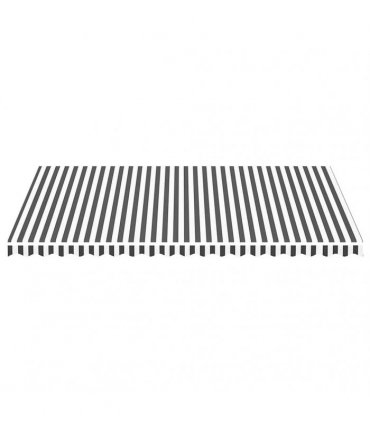 vidaXL Awning Replacement Fabric Anthracite and White 500x300 cm