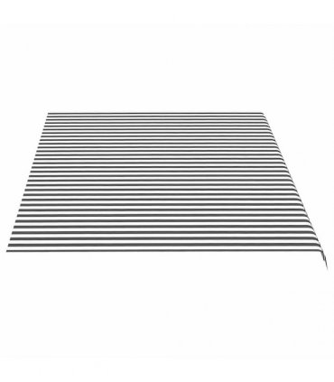 vidaXL Awning Replacement Fabric Anthracite and White 500x300 cm