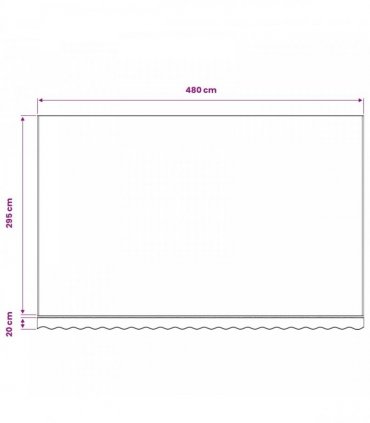 vidaXL Awning Replacement Fabric Anthracite and White 500x300 cm