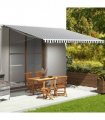 vidaXL Awning Replacement Fabric Anthracite and White 500x350 cm