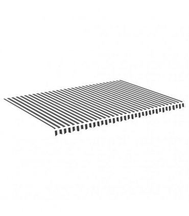vidaXL Awning Replacement Fabric Anthracite and White 500x350 cm