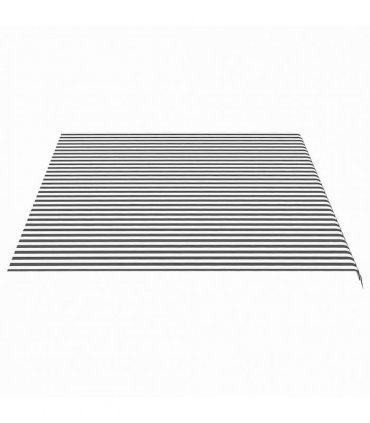 vidaXL Awning Replacement Fabric Anthracite and White 500x350 cm