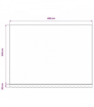 vidaXL Awning Replacement Fabric Anthracite and White 500x350 cm