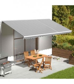 vidaXL Awning Replacement Fabric Anthracite and White 600x300 cm