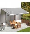 vidaXL Awning Replacement Fabric Anthracite and White 600x300 cm